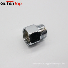 GutenTop High Quality 1/2" bsp/npt male female pipe chrome plated straight chromed nipple brass extension fitting